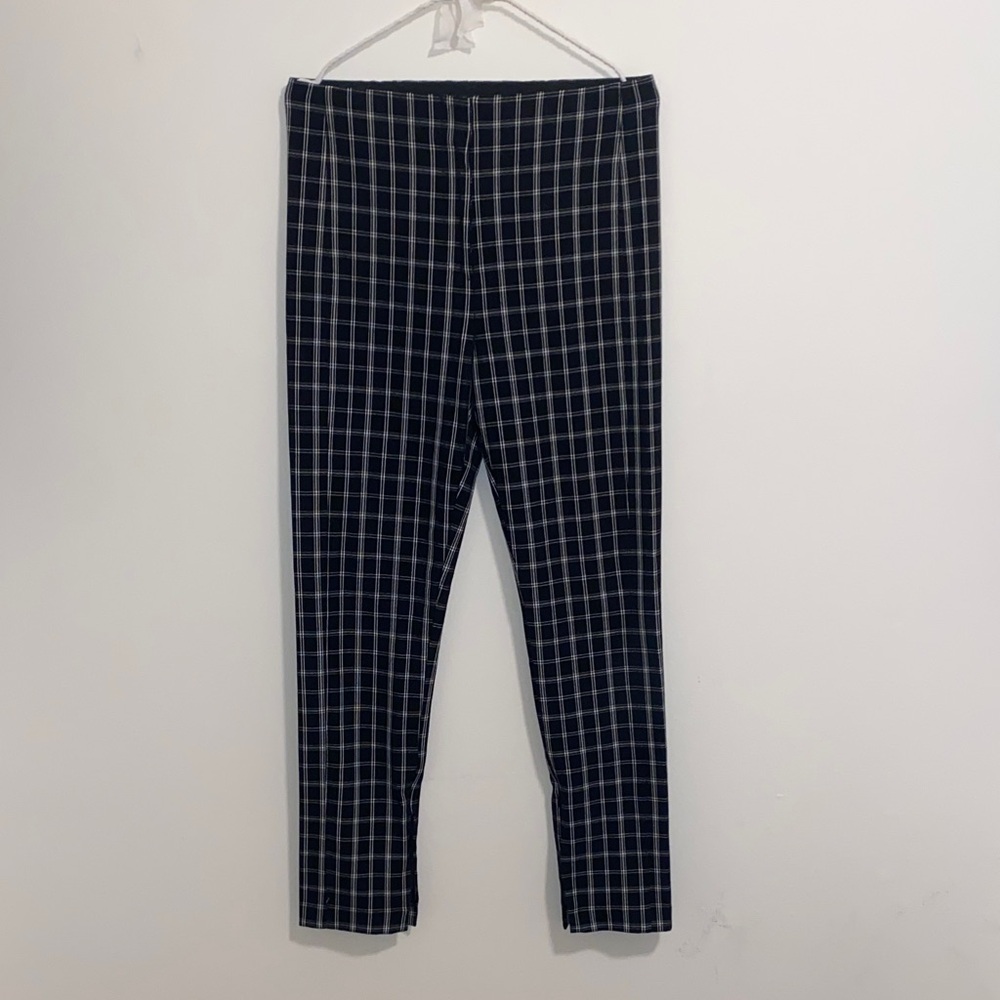 Ann Taylor Black and White Checkered Pants